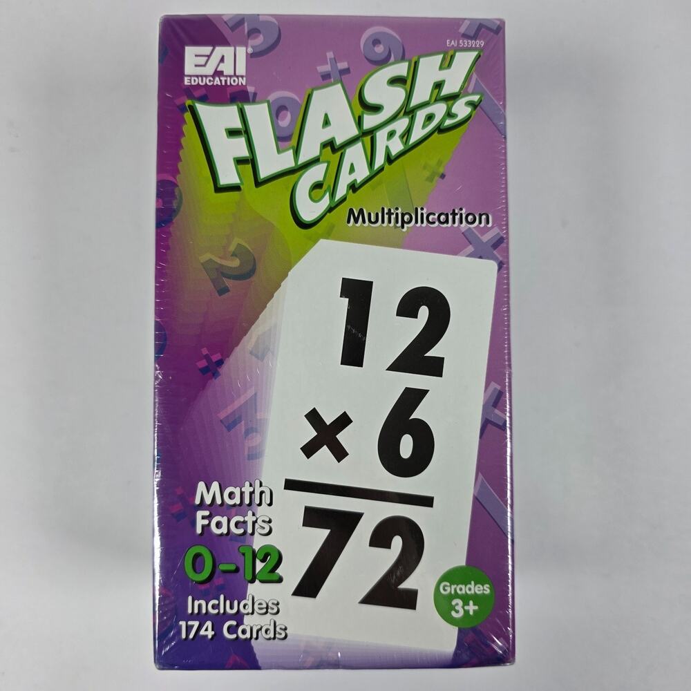 NEW Multiplication FLASHCARDS Educational EAI Math Flash Cards - SEALED BOX